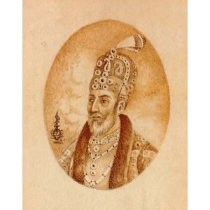 Shiraz Ashraf, 2 x 3 Inch, Teawash On wasli, Figurative Painting, AC-SASH-003 Shiraz Ashraf, 2 x 3 Inch, Teawash On wasli, Figurative Painting, AC-SASH-003